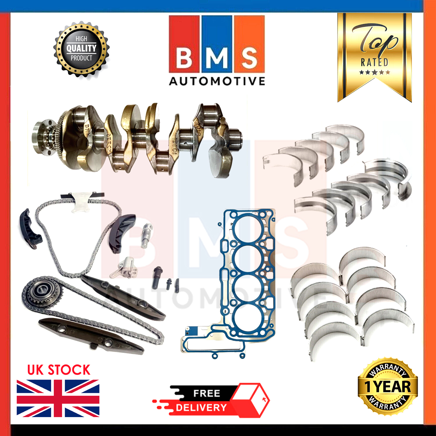 BMW 2 ACTIVE TOURER F45 2.0 PETROL ENGINE FORGED CRANKSHAFT + REBUILD KIT PARTS