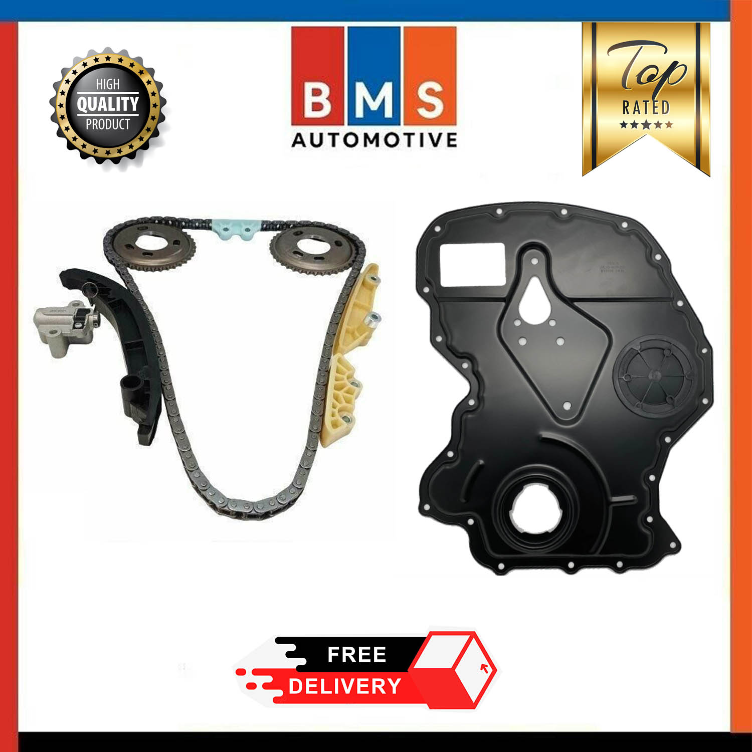 FORD TRANSIT 2.4TDCi MK6, EURO 6 RWD TIMING CHAIN KIT + TIMING COVER